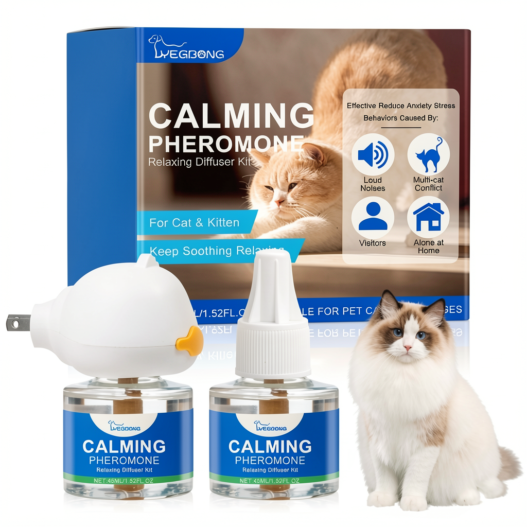 Nodfens Cat Calming Diffuser Pheromone Diffuser to Calm Pheromone Calming Diffuser for Cats Plug in+ 1 Pack 45ml Trial Pack Cat Anxiety Relief Up to 30 Days